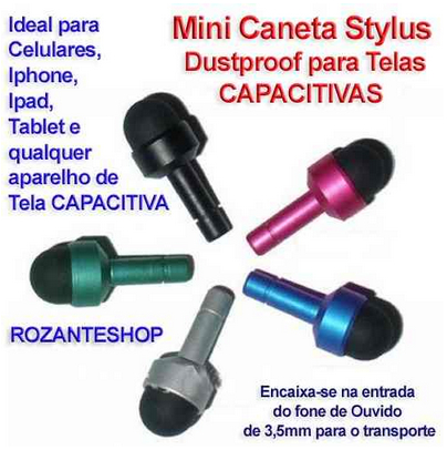 Caneta Telas Capacitiva Ipad Iphone Ipod E Tablet